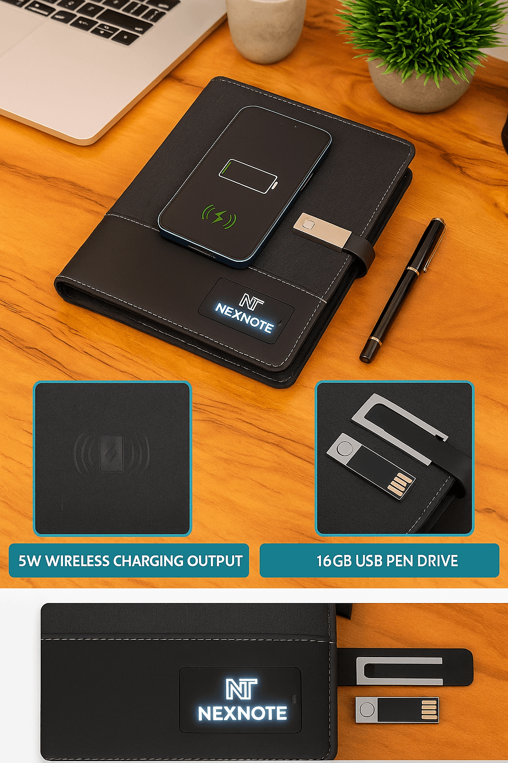 NEXNOTE™ Wireless LED Notebook